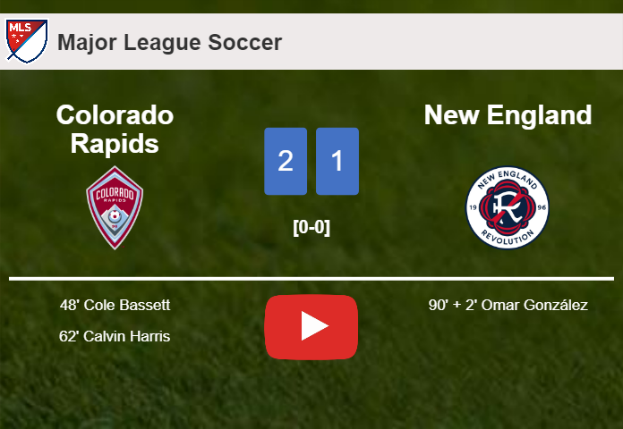 Colorado Rapids snatches a 2-1 win against New England. HIGHLIGHTS