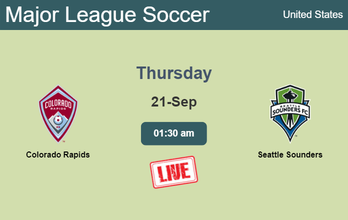 How to watch Colorado Rapids vs. Seattle Sounders on live stream and at what time