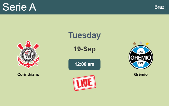 How to watch Corinthians vs. Grêmio on live stream and at what time