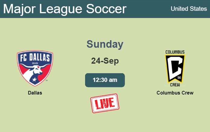 How to watch Dallas vs. Columbus Crew on live stream and at what time