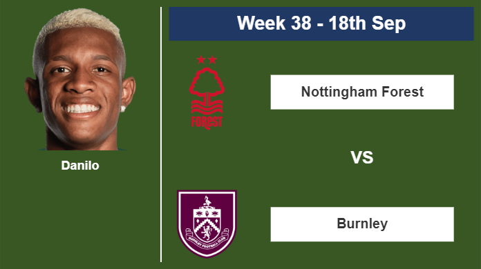 FANTASY PREMIER LEAGUE. Danilo stats before the match vs Burnley on Monday 18th of September for the 38th week.