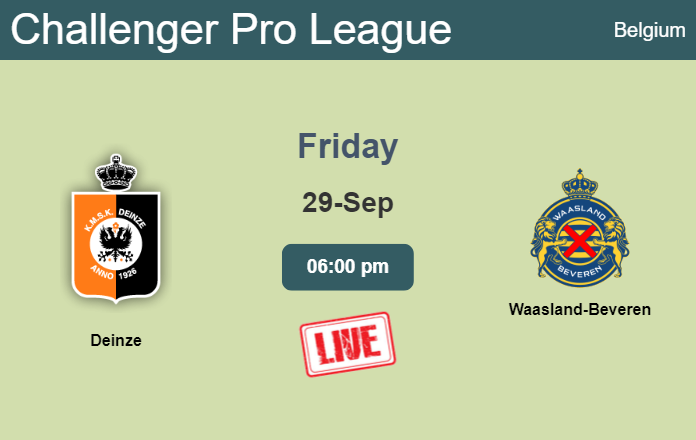 How to watch Deinze vs. Waasland-Beveren on live stream and at what time