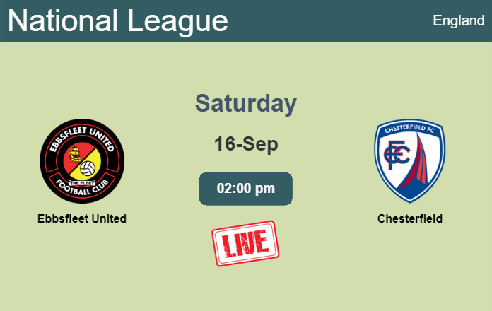 How to watch Ebbsfleet United vs. Chesterfield on live stream and at what time