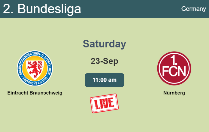 How to watch Eintracht Braunschweig vs. Nürnberg on live stream and at what time