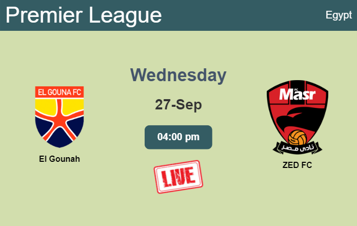 How to watch El Gounah vs. ZED FC on live stream and at what time