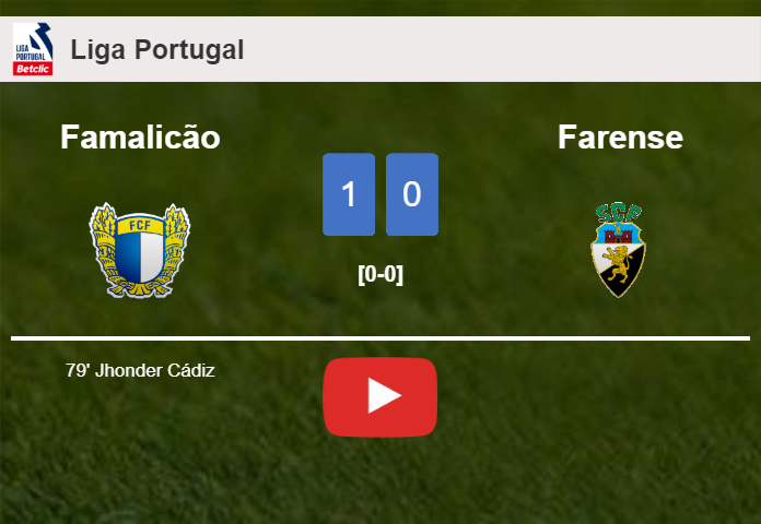 Famalicão defeats Farense 1-0 with a goal scored by J. Cádiz. HIGHLIGHTS