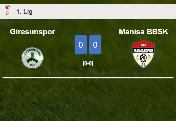 Giresunspor draws 0-0 with Manisa BBSK on Sunday