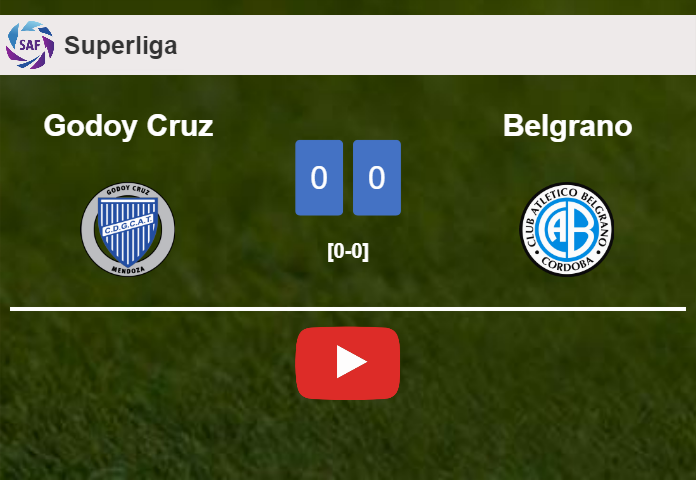 Godoy Cruz draws 0-0 with Belgrano on Sunday. HIGHLIGHTS