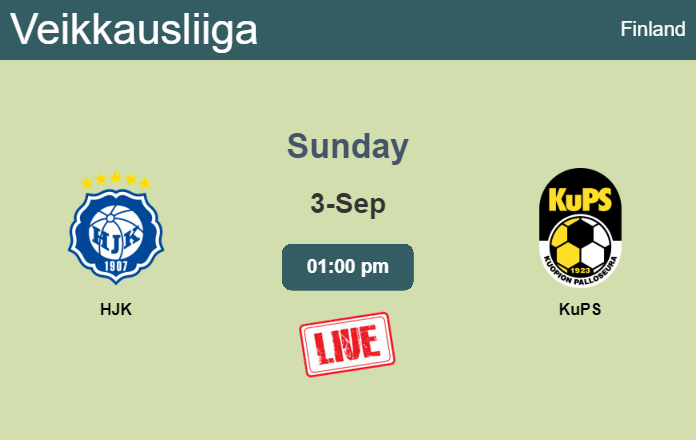 How to watch HJK vs. KuPS on live stream and at what time