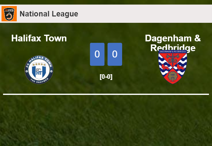 Halifax Town draws 0-0 with Dagenham & Redbridge on Wednesday