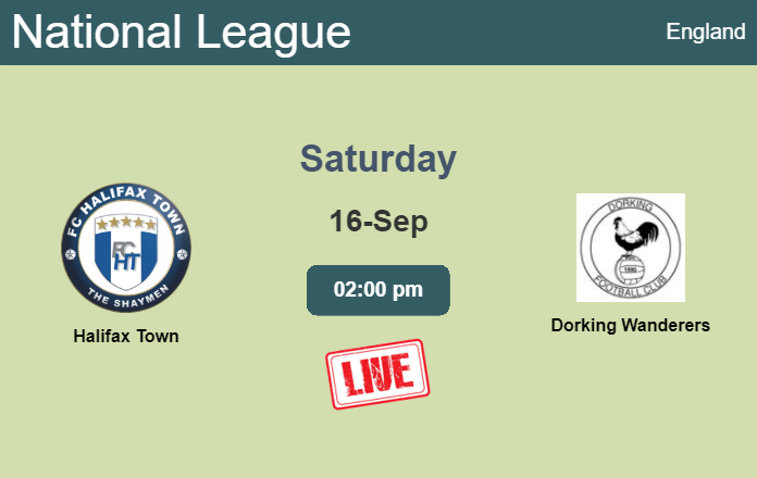 How to watch Halifax Town vs. Dorking Wanderers on live stream and at what time