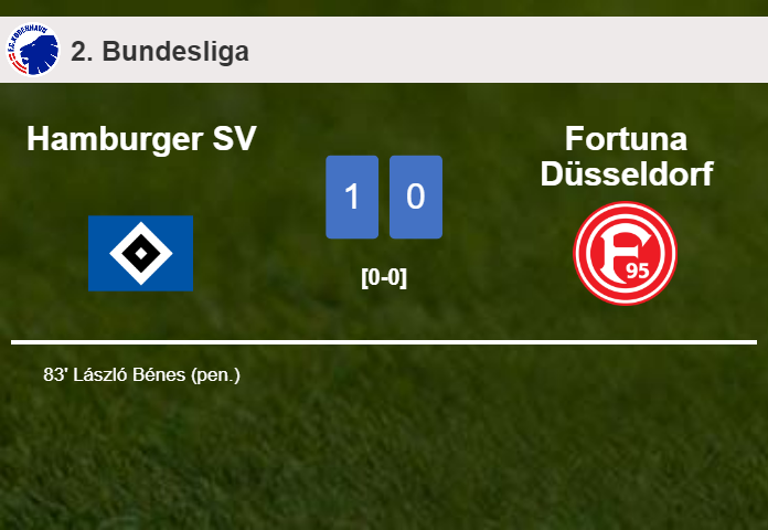 Hamburger SV defeats Fortuna Düsseldorf 1-0 with a goal scored by L. Bénes