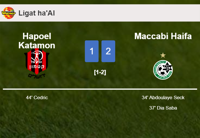 Maccabi Haifa conquers Hapoel Katamon 2-1