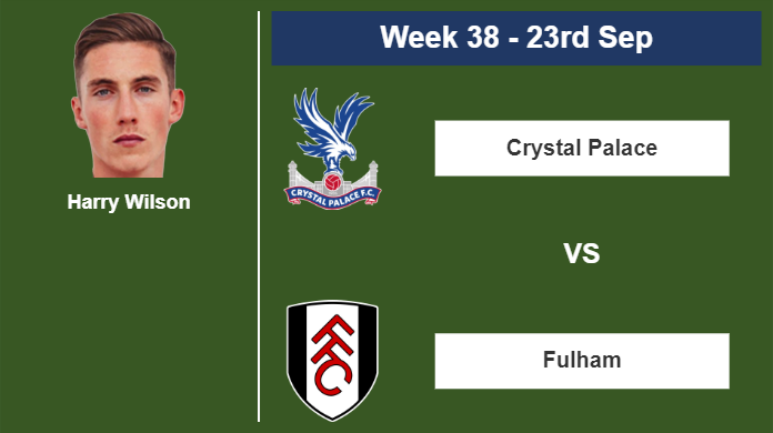 FANTASY PREMIER LEAGUE. Harry Wilson statistics before clashing vs Crystal Palace on Saturday 23rd of September for the 38th week.