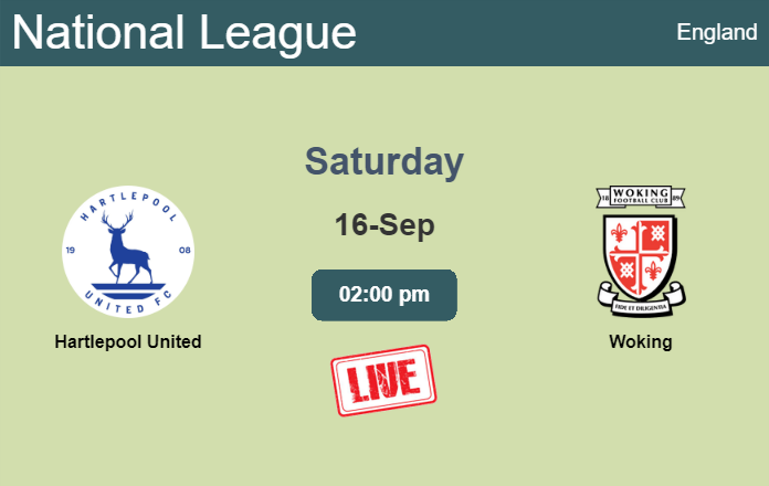 How to watch Hartlepool United vs. Woking on live stream and at what time