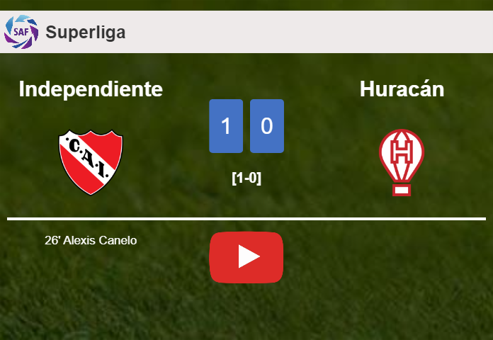 Independiente overcomes Huracán 1-0 with a goal scored by A. Canelo. HIGHLIGHTS