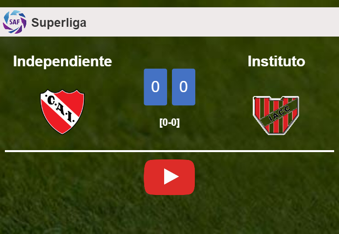 Independiente draws 0-0 with Instituto on Sunday. HIGHLIGHTS