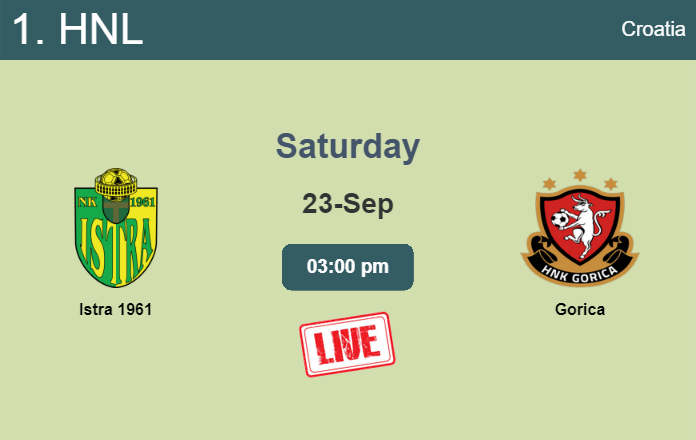 How to watch Istra 1961 vs. Gorica on live stream and at what time