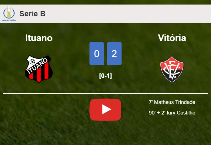 Vitória defeated Ituano with a 2-0 win. HIGHLIGHTS