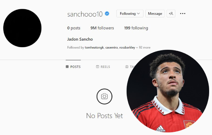 Jadon Sancho Deletes His Instagram Account