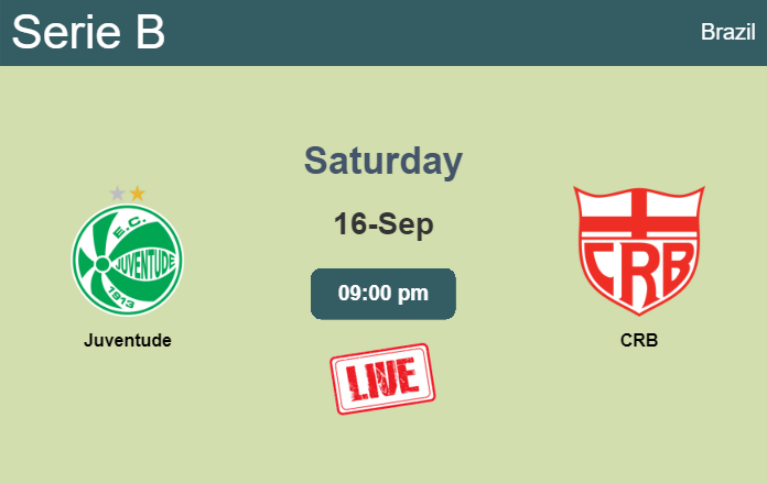 How to watch Juventude vs. CRB on live stream and at what time