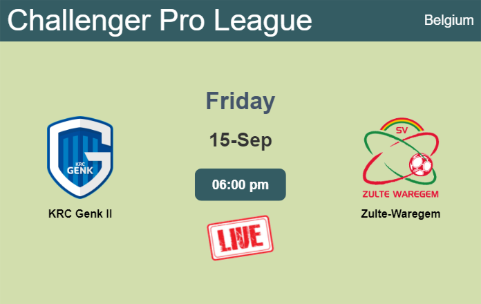 How to watch KRC Genk II vs. Zulte-Waregem on live stream and at what time