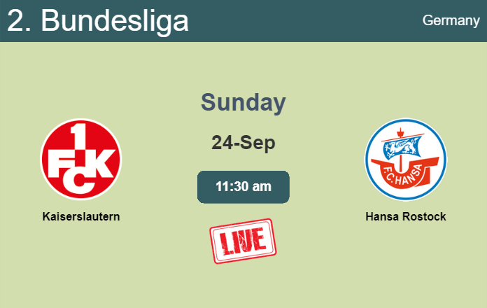 How to watch Kaiserslautern vs. Hansa Rostock on live stream and at what time