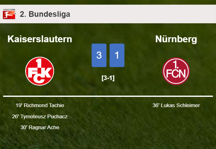 Kaiserslautern defeats Nürnberg 3-1