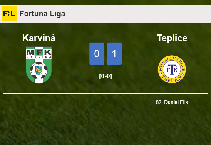 Teplice tops Karviná 1-0 with a goal scored by D. Fila