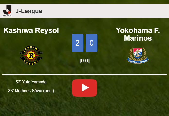Kashiwa Reysol defeated Yokohama F. Marinos with a 2-0 win. HIGHLIGHTS