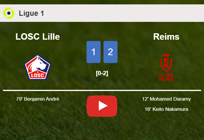 Reims tops LOSC Lille 2-1. HIGHLIGHTS