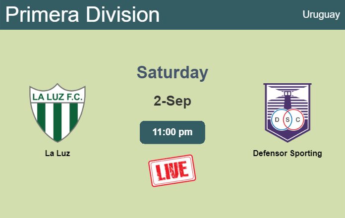 How to watch La Luz vs. Defensor Sporting on live stream and at what time