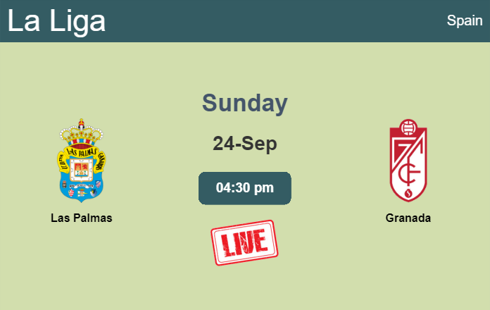 How to watch Las Palmas vs. Granada on live stream and at what time