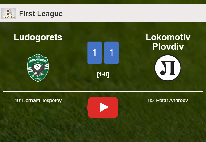 Lokomotiv Plovdiv snatches a draw against Ludogorets. HIGHLIGHTS