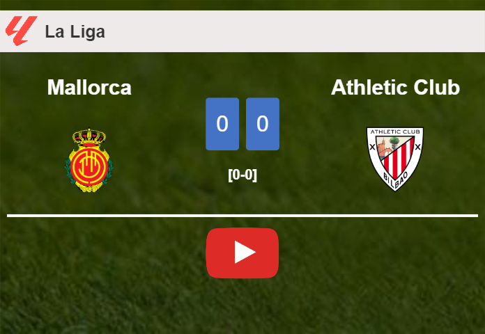 Mallorca draws 0-0 with Athletic Club on Sunday. HIGHLIGHTS