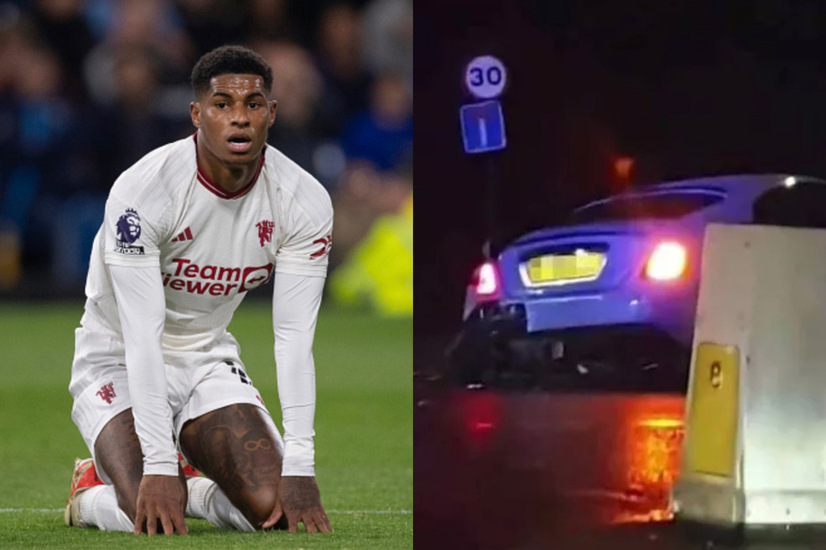 Marcus Rashford Of Manchester United Involved In Car Collision With Elderly Driver