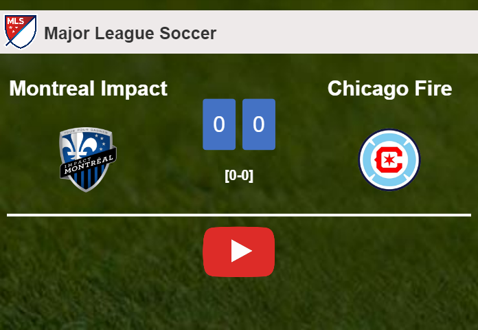 Montreal Impact draws 0-0 with Chicago Fire on Saturday. HIGHLIGHTS