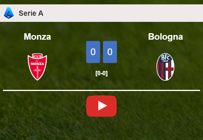 Monza draws 0-0 with Bologna on Thursday. HIGHLIGHTS