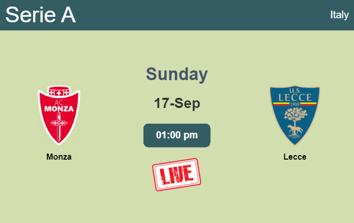 How to watch Monza vs. Lecce on live stream and at what time