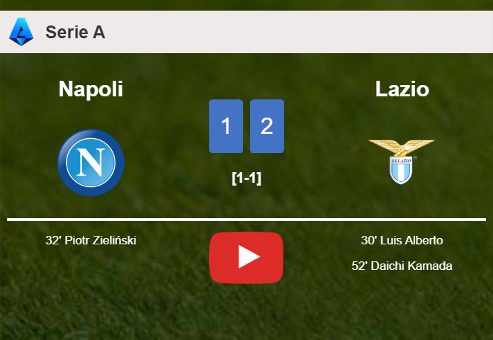 Lazio overcomes Napoli 2-1. HIGHLIGHTS