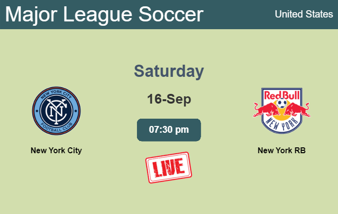 How to watch New York City vs. New York RB on live stream and at what time