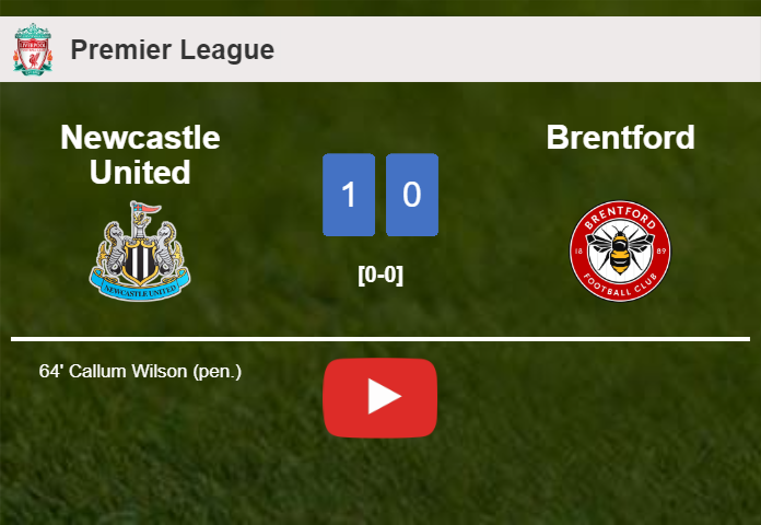 Newcastle United overcomes Brentford 1-0 with a goal scored by C. Wilson. HIGHLIGHTS
