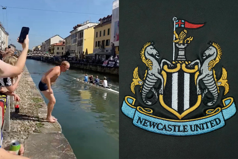Newcastle Fan's Canal Stunt Adds Flavor To Milan Trip
