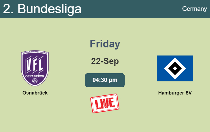 How to watch Osnabrück vs. Hamburger SV on live stream and at what time