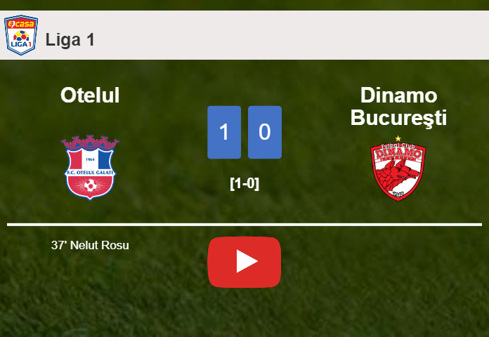 Otelul tops Dinamo Bucureşti 1-0 with a late and unfortunate own goal from N. Rosu. HIGHLIGHTS
