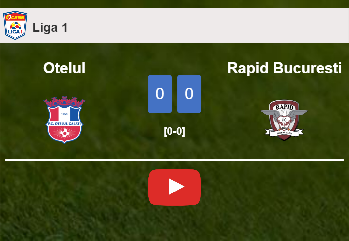 Otelul draws 0-0 with Rapid Bucuresti on Sunday. HIGHLIGHTS