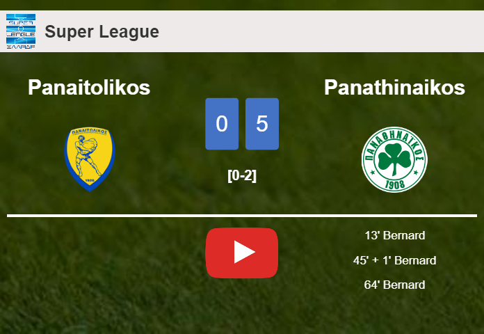 Panathinaikos prevails over Panaitolikos 5-0 after playing a incredible match. HIGHLIGHTS