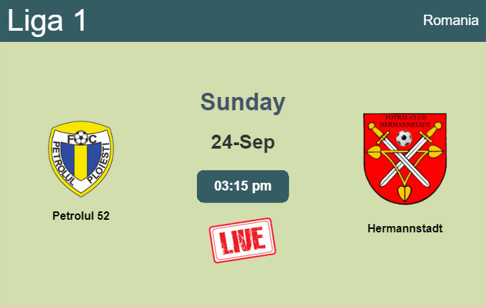 How to watch Petrolul 52 vs. Hermannstadt on live stream and at what time