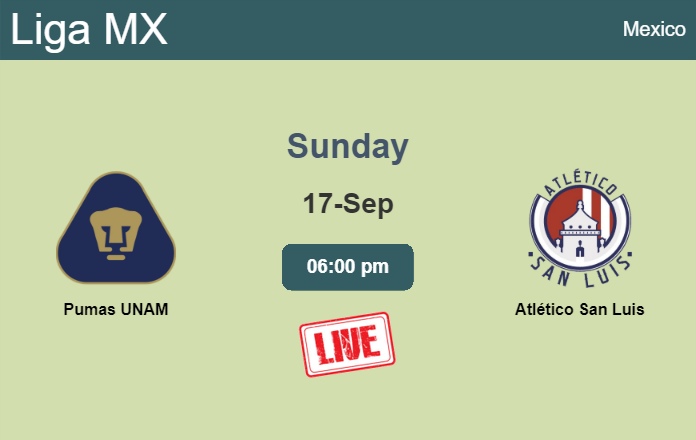 How to watch Pumas UNAM vs. Atlético San Luis on live stream and at what time