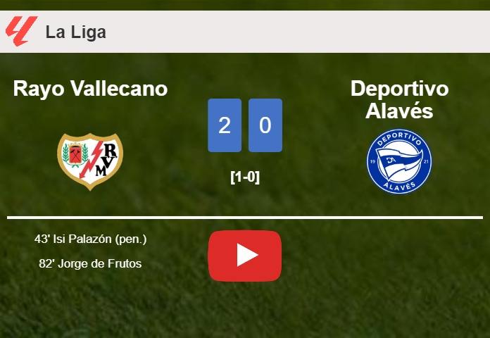 Rayo Vallecano overcomes Deportivo Alavés 2-0 on Friday. HIGHLIGHTS